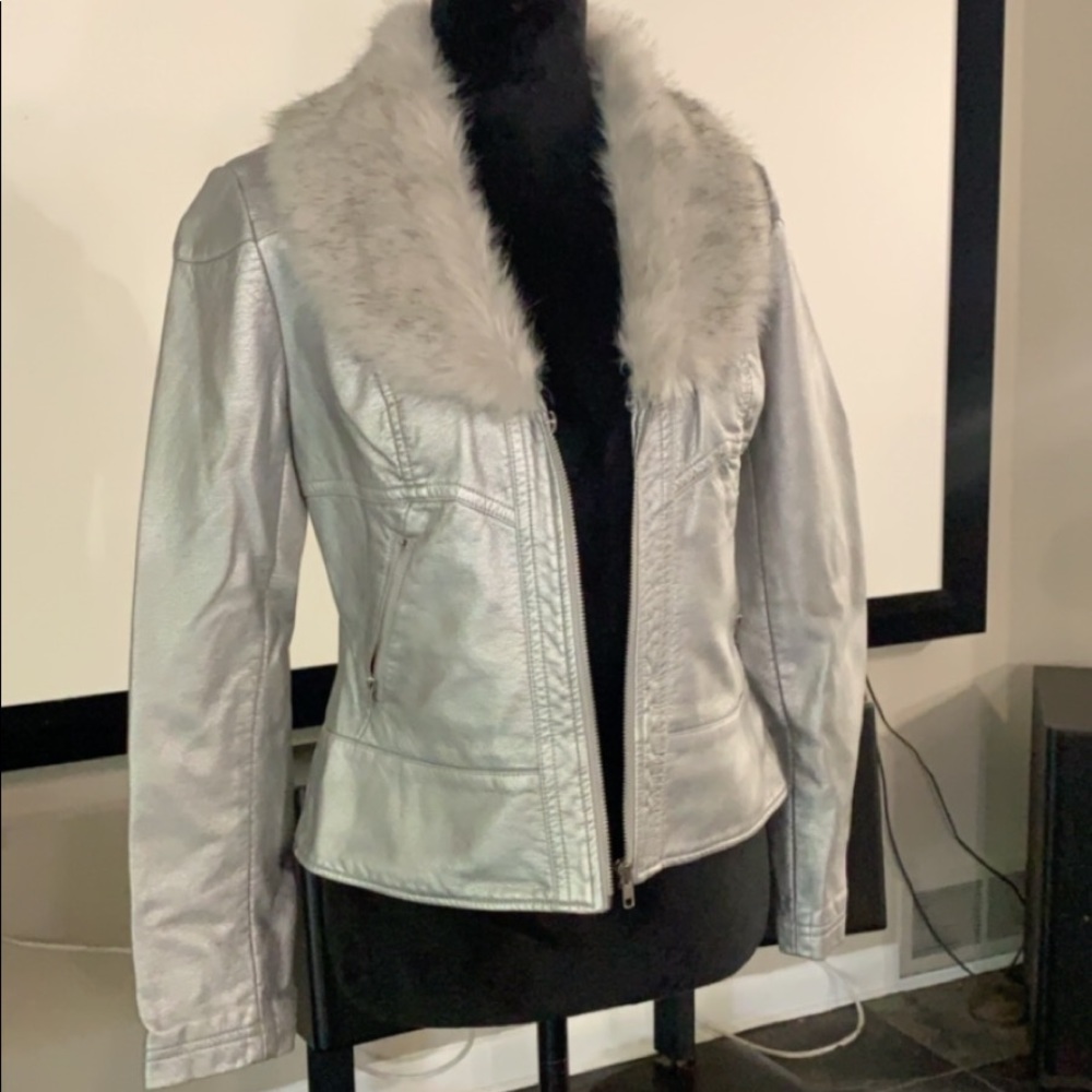Silver Leather Jacket